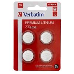 VERBATIM PREMIUM BATTERIE A BOTTONE LITIO CR2032 3 …