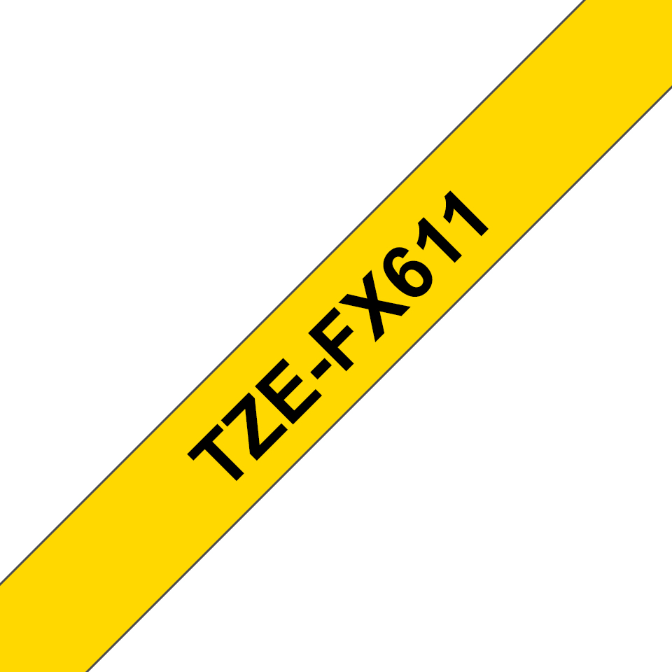 BROTHER TZEFX611 LAMINATO FLESS BK GIALL