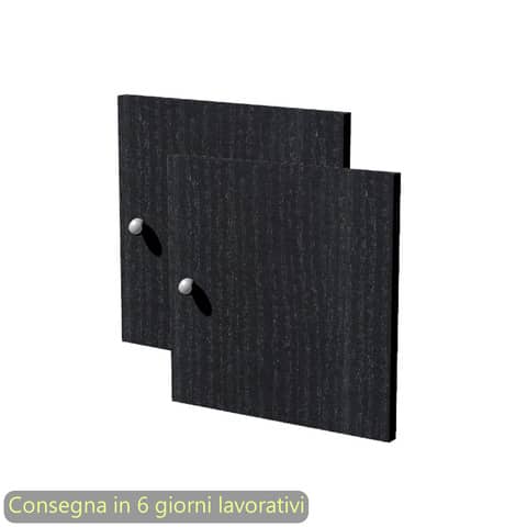 Coppia ante Rainbow - 32,2x32,1 cm - per libreria - nero venato - Artexport