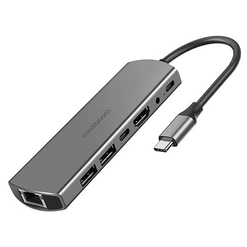 Mediacom MD-C314 e' una docking consente di alimentare il tuo notebook collegando a essa lâ€™alimentatore Type-C del notebook.