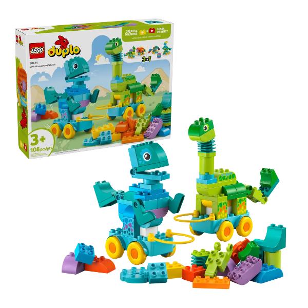 LEGO DUPLO DINOSAURI SU RUOTE 3 IN 1 …