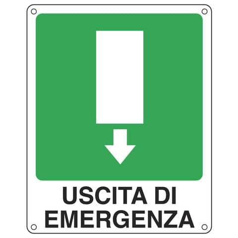 Cartello segnalatore - 25x31 cm - USCITA DI …