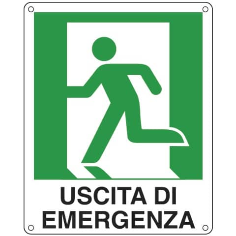 Cartello segnalatore - 25x31 cm - USCITA DI …