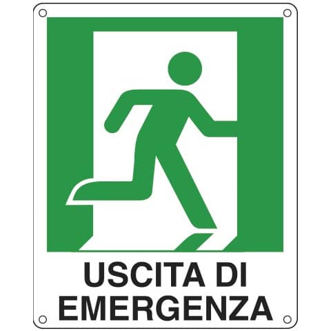 Cartello segnalatore - 25x31 cm - USCITA DI …