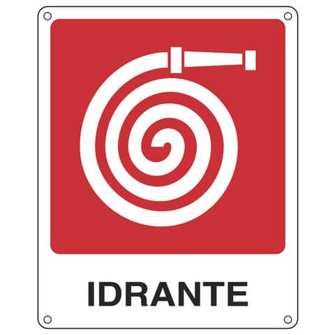 Cartello segnalatore - 25x31 cm - IDRANTE - …