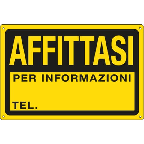 Cartello segnalatore - 30x20 cm - AFFITTASI - …