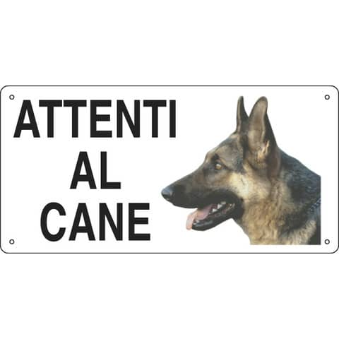 Cartello segnalatore - 25x12,5 cm - ATTENTI AL …