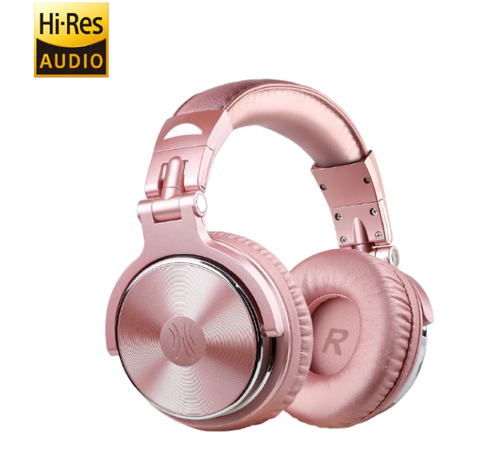 ONEODIO STUDIO PRO 10 HI-RES CUFFIE DJ CABLATE C/ SHAREPORTE E MICROFONO PINK
