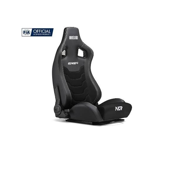 Next Level Racing ERS4 Elite - Sedile Sim Racing Reclinabile con Licenza FIA in PU e Camoscio - Nero