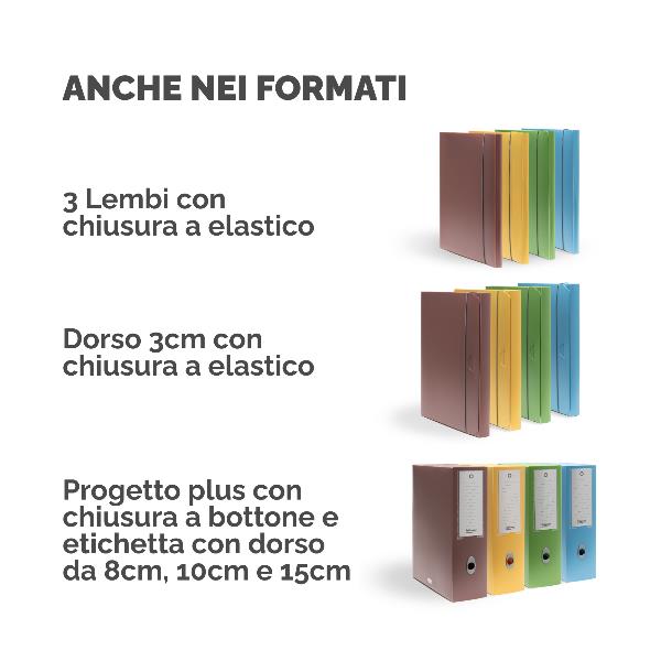 Scatola progetto Plus HOLOS - 25 x 35 cm - dorso 8 cm - azzurro - Fellowes