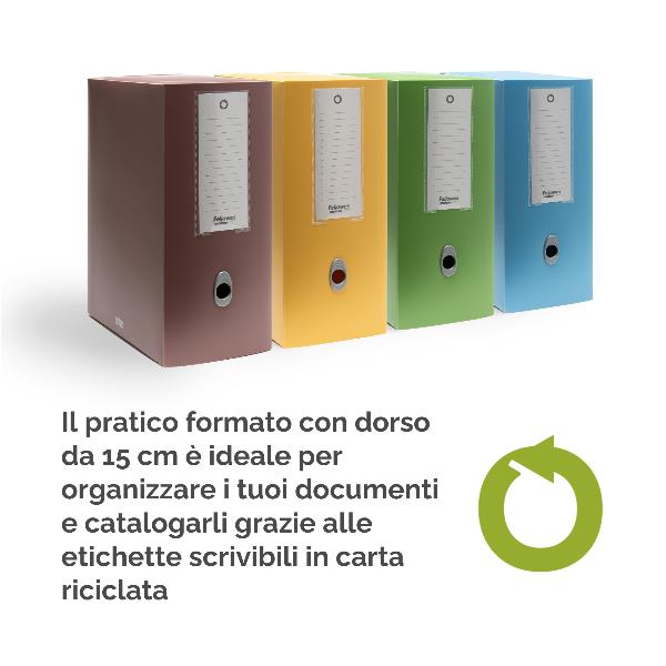 Scatola progetto Plus HOLOS - 25 x 35 cm - dorso 15 cm - giallo sabbia - Fellowes