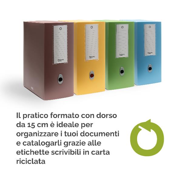 Scatola progetto Plus HOLOS - 25 x 35 cm - dorso 15 cm - azzurro - Fellowes