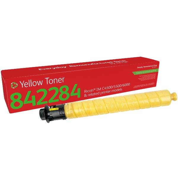 Toner rigenerato Everyday™ di Giallo compatibile con Ricoh 842284, Capacità standard, 22500 pagine, Giallo, 1 pz