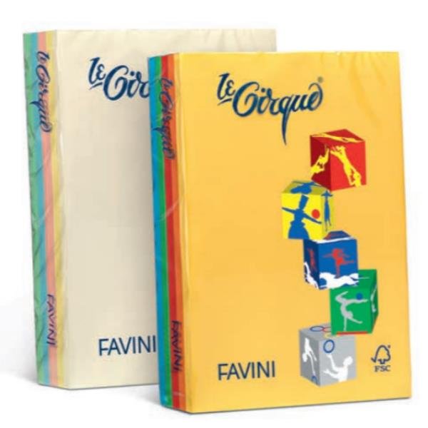 CARTOTECNICA FAVINI LE CIRQUE MIX TENUI FORTI RISMA DA 500 FOGLI 80 GR 21 X 29.7 CM A4 COLORI ASSORTITI