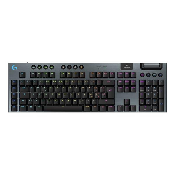 Logitech G G915 X - Tastiera - LIGHTSPEED - retrolilluminato - senza fili - 2.4 GHz, Bluetooth, USB - QWERTY - italiana - interruttore: GL Tactile - nero