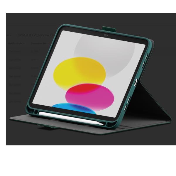 CYGNETT TEKVIEW APPLE iPAD A16 11 10TH Gen CUSTODIA CON FUNZIONE STAND DARK EMERALD