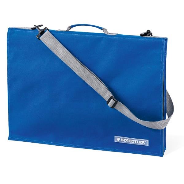 STAEDTLER BORSA PER TAVOLE DA DISEGNO 297X420 mm A3 IN TESSUTO IMPERMEABILE CON MANIGLIA TRACOLLA E TASCHINO BLU
