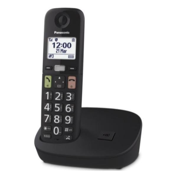 PANASONIC KX-TGUA10EXB RICEVITORE AGGIUNTIVO PER TELEFONI CORDLESS DIGITALI KX-TGU130/KX-TGU110, TASTI AMPI, FAV CALL, COMPATIBILE CON GLI APPARECCHI ACUSTICI, NECESSARIA UNITÀ PRINCIPALE, NERO