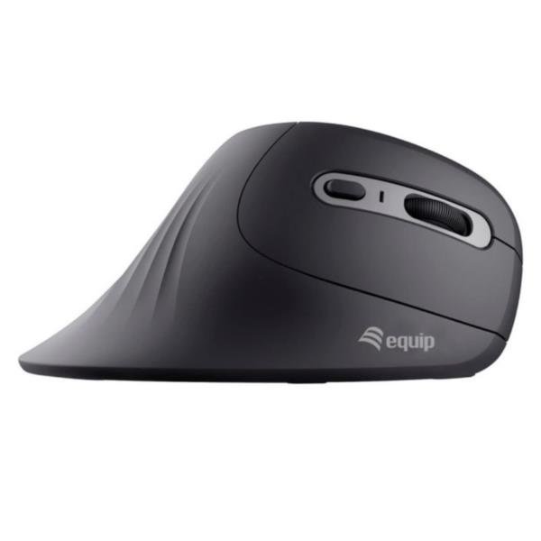 Equip 245119, Mano destra, Design verticale, Ottico, USB Type-A + USB Type-C, 7200 DPI, Nero