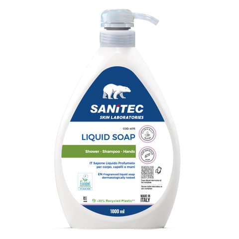 Sapone liquido Green Power - dispenser 1 L - floreale - Sanitec
