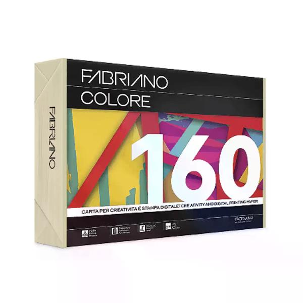 Carta Fabriano Colore - A4 - 160 gr - colori tenui avorio - Fabriano - conf. 250 fogli