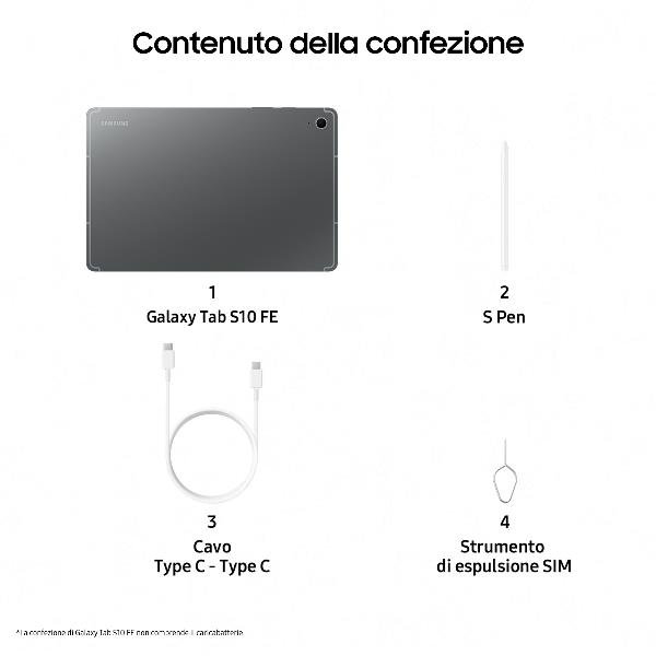 Samsung Galaxy Tab S10 FE 5G Entreprise Edition Samsung Exynos LTE - Grigio