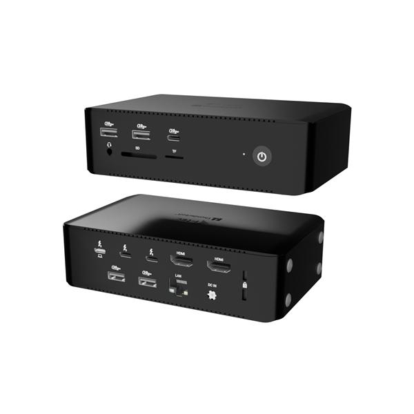 i-tec Thunderbolt5 Quattro Display Docking Station, 5x USB, 2.5 GLAN + Power Delivery 140W, Cablato, Thunderbolt 5, 140 W, 3,5 mm, 10,100,1000,2500 Mbit/s, Nero