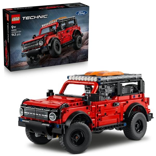LEGO TECHNIC SUV FORD BRONCO MACCHINA GIOCATTOLO OFF ROAD MODELLINO CON PORTE APRIBILI MOTORE V6 SOSPENSIONI E STERZO