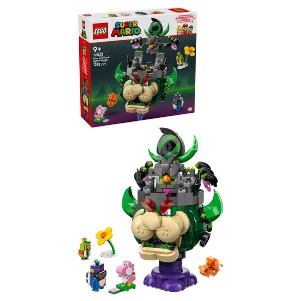 LEGO SUPER MARIO PRINCIPE FLORIAN E BOWSER CASTELLO GIOCATTOLO INTERATTIVO CON 4 FIGURE