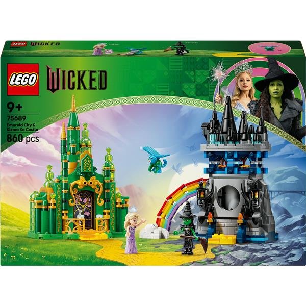 LEGO WICKED CITTA' DI SMERALDO E CASTELLO KIAMO KO CON 2 MINIBAMBOLINE SCIMMIA E ACCESSORI
