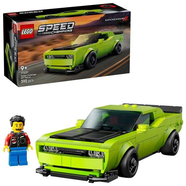 LEGO SPEED CHAMPION SPORT CAR DODGE CHALLENGER SRT HELLCAT MODELLINO AUTO CON MINIFIGURA