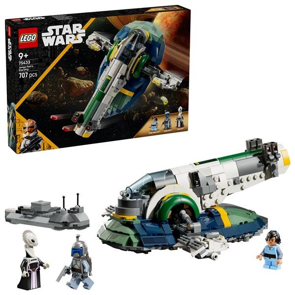 LEGO STAR WARS ASTRONAVE DI JANGO FETT GIOCATTOLO DA ESPOSIZIONE CON ALI CHE RUOTANO E 3 MINIFIGURE
