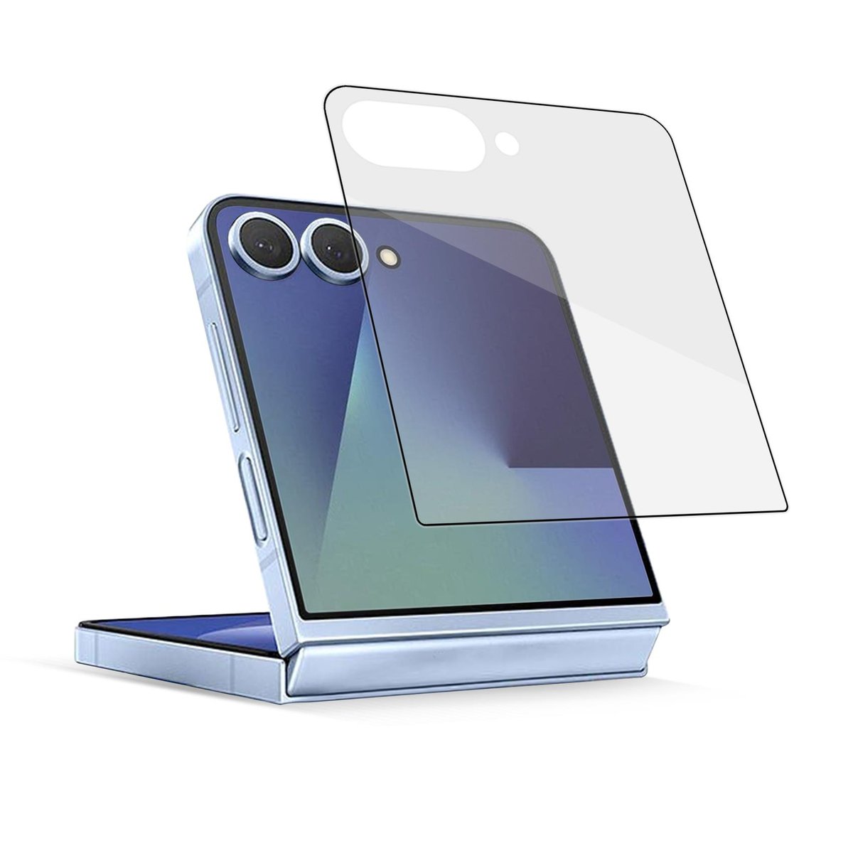 CELLY SAMSUNG GALAXY Z FLIP 7/ Z FLIP 7 ENTERPRISE EDITION FULL GLASS PROTEGGI SCHERMO IN VETRO TEMPERATO TRASPARENTE