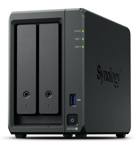SYNOLOGY DISKSTATION DS725+ TOWER SERVER NAS E DI ARCHIVIAZIONE 2 BAY SATA/SSD RYZEN EMBEDDED R1600 4 GB DDR4 1 x 1GbE RJ-45 -1 x 2.5GbE RJ-45