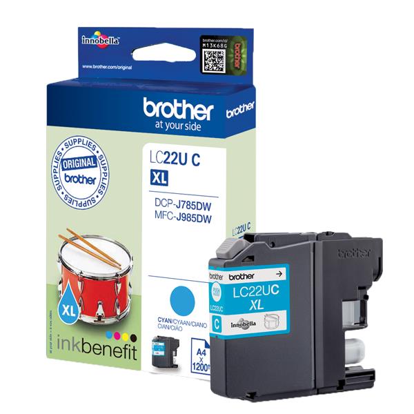 Brother - Cartuccia - Ciano - LC22UC - 2.400 pag