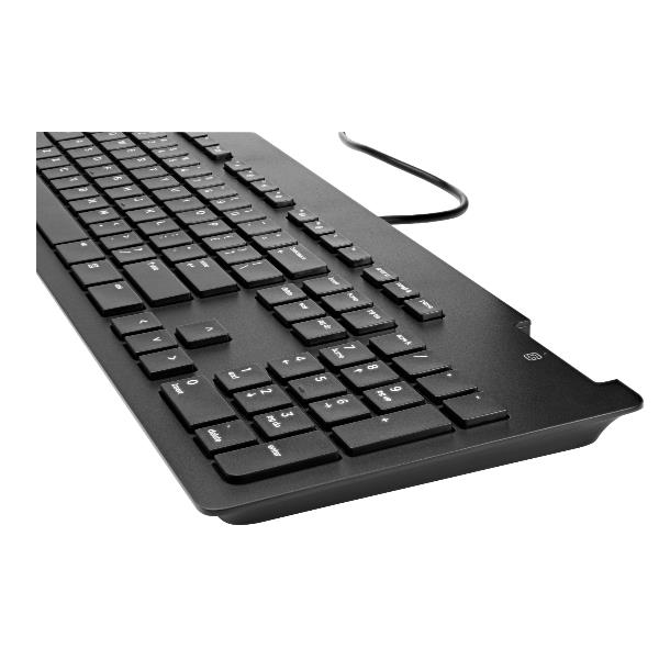 HP Tastiera USB Bus Slim v2 Smart Card, Full-size (100%), Cablato, USB, Nero