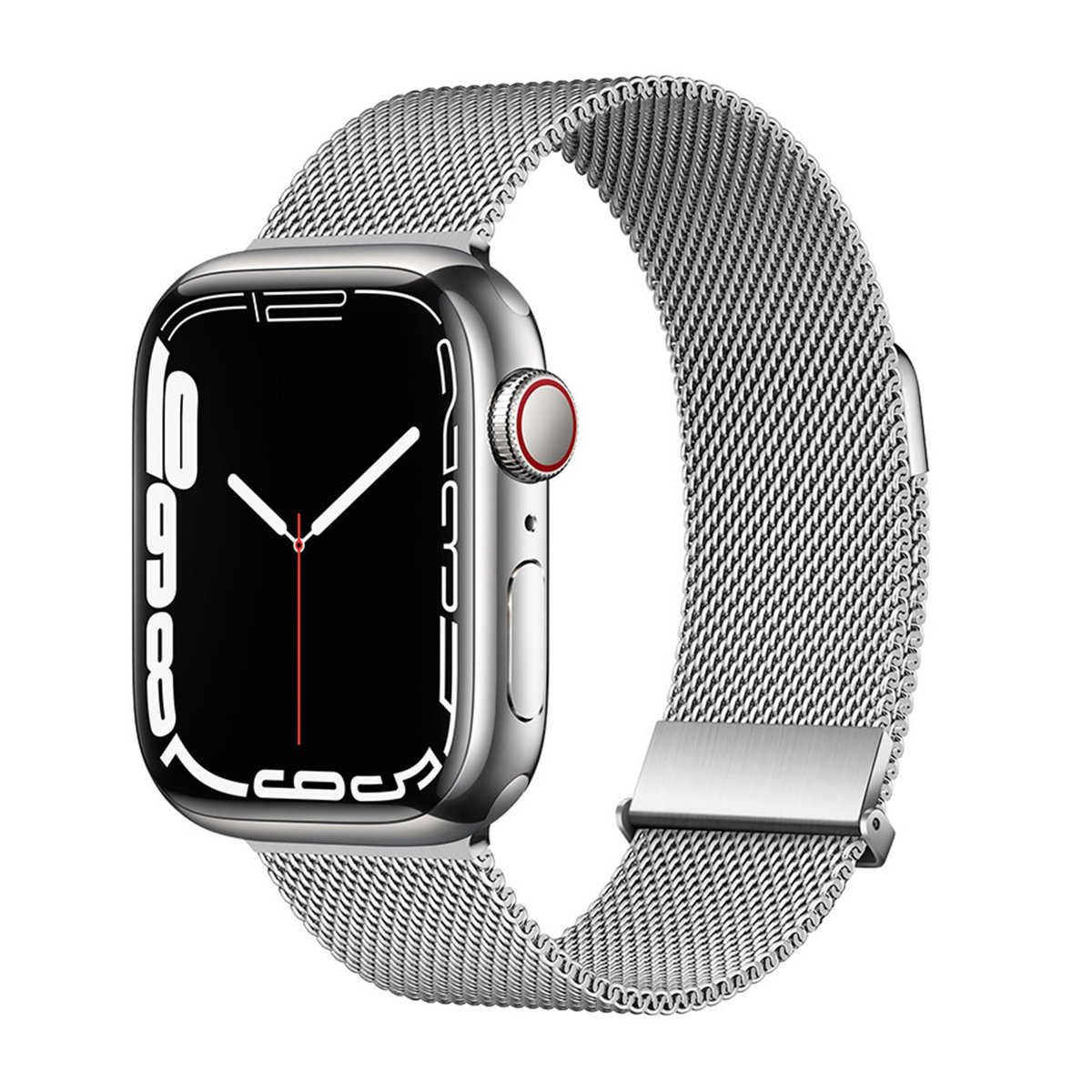 CELLY APPLE WATCH CINTURINO PER APPLE WATCH 42/44/45mm MAGLIA MILANESE CON CHIUSURA MAGNETICA SILVER