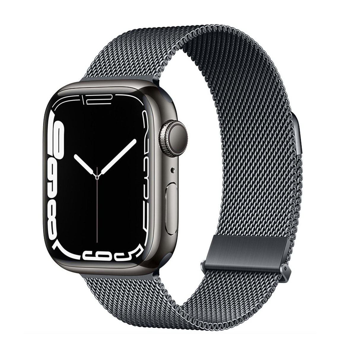 CELLY APPLE WATCH CINTURINO PER APPLE WATCH 42/44/45mm MAGLIA MILANESE CON CHIUSURA MAGNETICA DARK SILVER