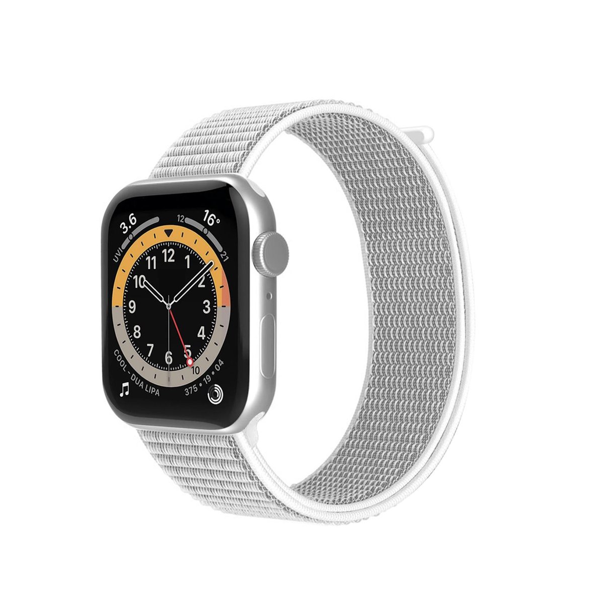CELLY APPLE WATCH CINTURINO IN VELCRO CHIUSURA RAPIDA CON SISTEMA A STRAPPO COMPATIBILE CON APPLE WATCH 42/44/45 mm BIANCO