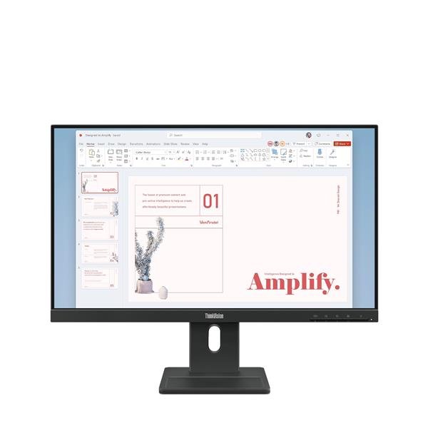 Lenovo ThinkVision E24-40, 60,5 cm (23.8?), 1920 x 1080 Pixel, Full HD, LCD, 6 ms, Nero