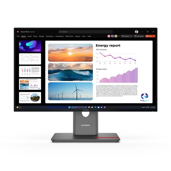 Lenovo ThinkVision P24Q-40, 60,5 cm (23.8?), 2560 x 1440 Pixel, Quad HD, LCD, 6 ms, Nero