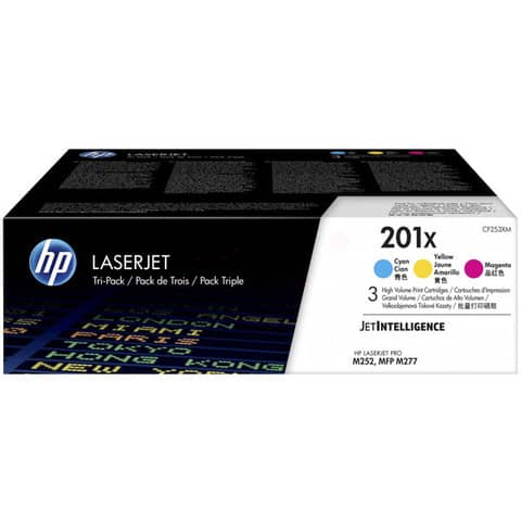 Hp - Confezione 3 Toner originale - 201X - C/M/Y - CF253XM - 2.300 pag cad