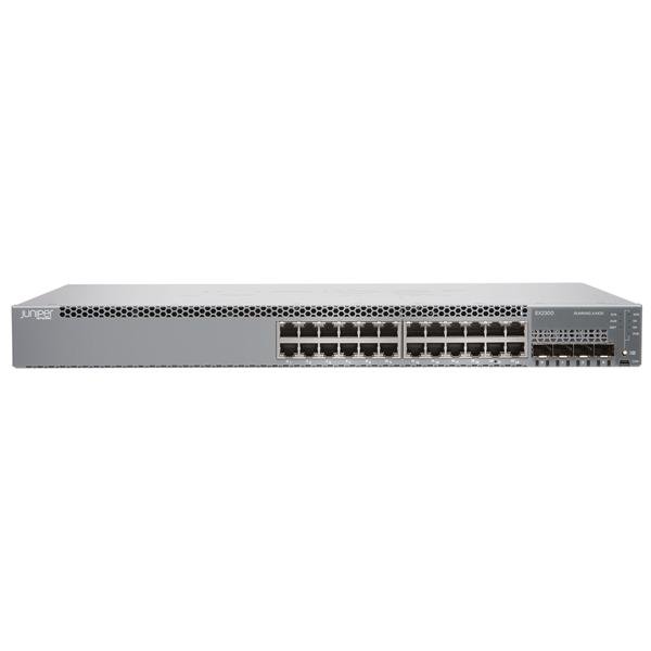 Juniper Networks EX Series EX2300-24P - Switch - L3 - gestito - 24 x 10/100/1000 (PoE+) + 4 x Gigabit SFP / 10 Gigabit SFP+ - desktop, montabile su rack - PoE+ (370 W)