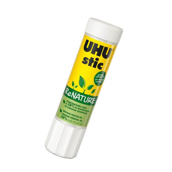 Colla UHU Stic ReNATURE - 8,2 gr - bianco - UHU