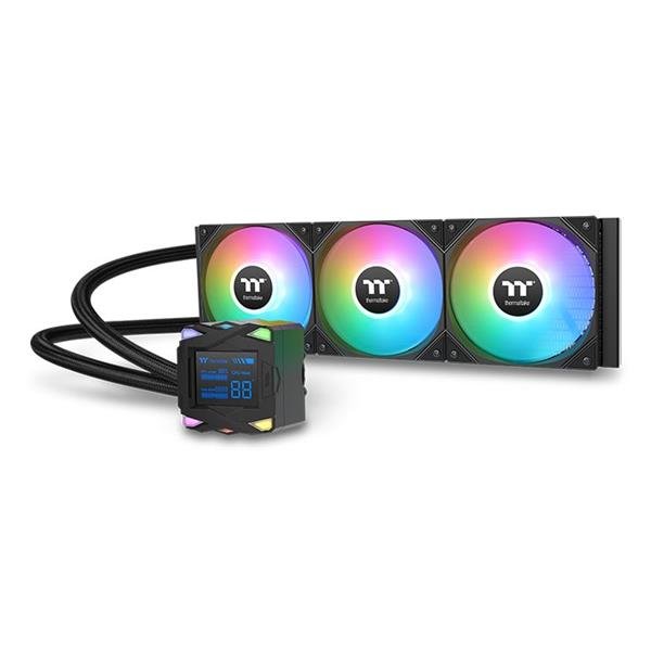 THERMALTAKE LA360-S ARGB SYNC/ALL-IN-ONE LIQUID COOLER SYSTEM 3 VENTOLE 120mm DISPLAY 2.4" Socket:2066/2011/2011-3/1700/1200/1156/1155/1151/115 /AM5/AM4 NERO
