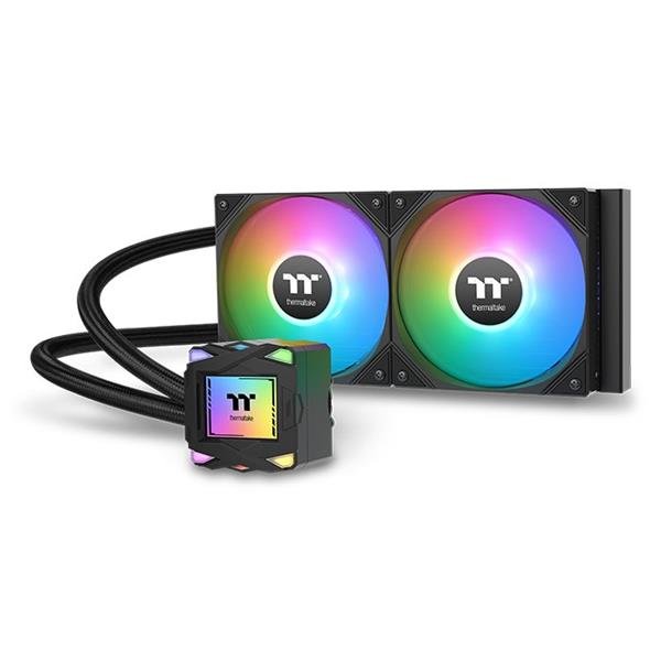 THERMALTAKE LA240 ARGB SYNC/ALL-IN-ONE LIQUID COOLER SYSTEM 2 VENTOLE 120mm Socket:2066/2011/2011-3/1700/1200/1156/1155/1151/115 /AM5/AM4 NERO
