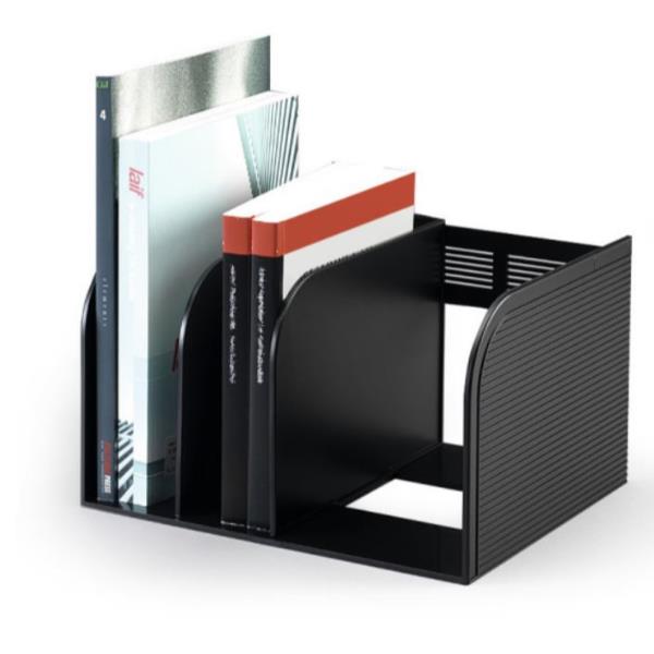 Portariviste Optimo - scomparti regolabili - 30 x 25 x 18 cm - nero - Durable