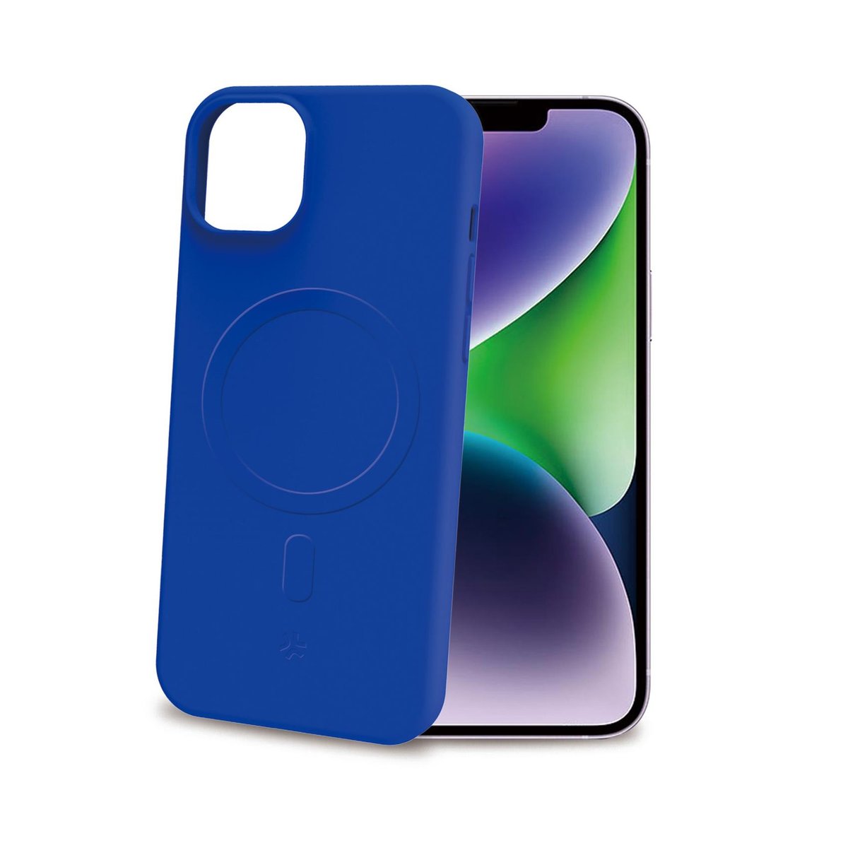 CELLY APPLE iPHONE 15 PLUS COVER IN MORBIDO TPU MAGSAFE COMPATIBILE CON RICARICA WIRELESS MAGNETICA BLU