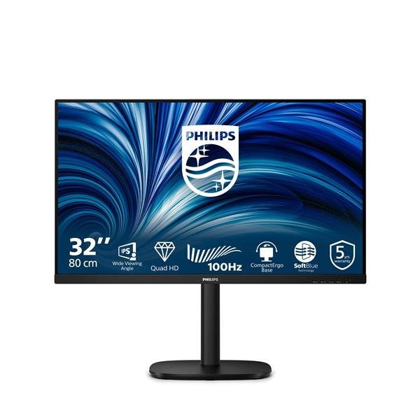 Philips 3000 series 32B2N3500/00, 80 cm (31.5?), 2560 x 1440 Pixel, Quad HD, LCD, 4 ms, Nero