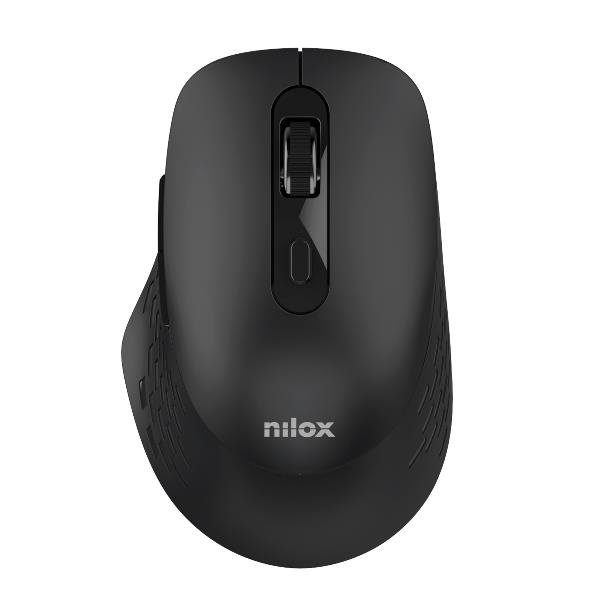 Nilox RATON DUAL WIRELESS 1600 DPI NEGRO, Ottico, Bluetooth + USB Type-A, 1600 DPI, Nero